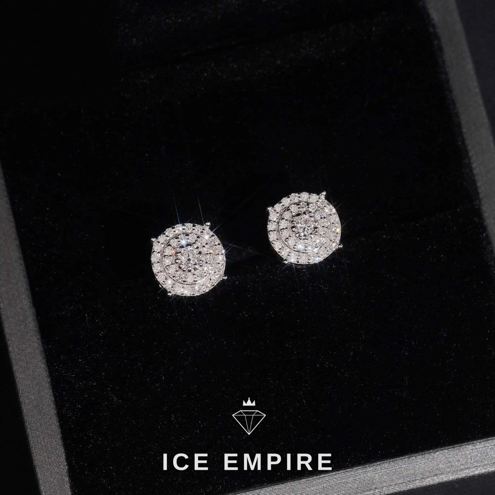 Iced Out Rose Gold Plated Lab Grown Diamond Earrings