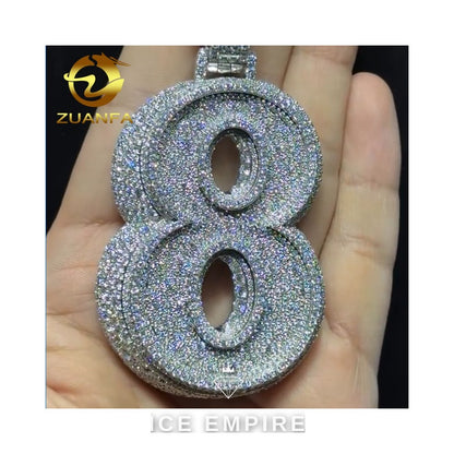 Iced Out 925 Silver Moissanite Pendant