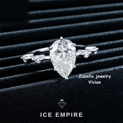 Iced Out 925 Silver Moissanite Ring