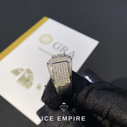 Iced Out 925 Silver Moissanite Ring
