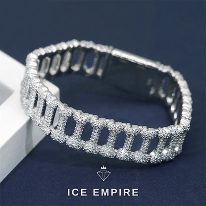 Iced Out Rose Gold Plated Moissanite Cuban Chain