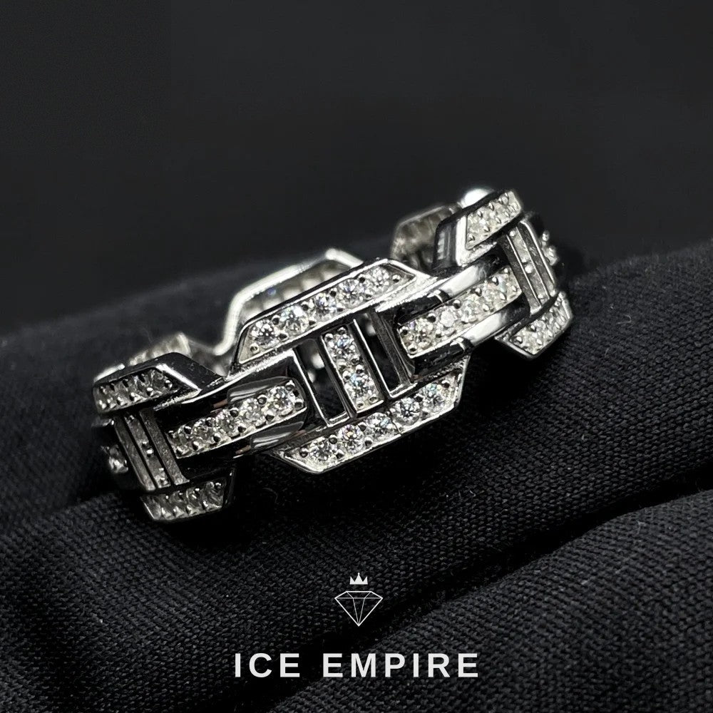 Iced Out 925 Silver Moissanite Cuban Chain