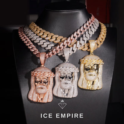 Iced Out Rose Gold Plated Moissanite Pendant