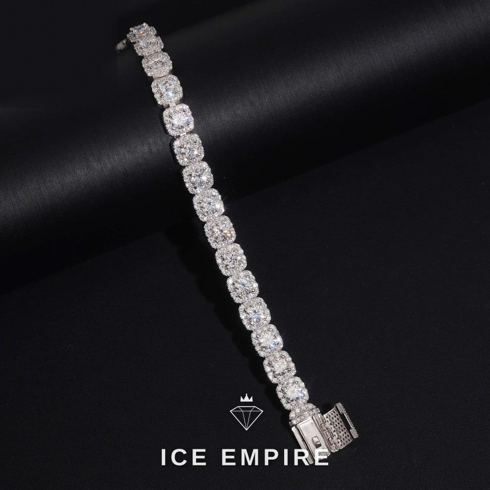Iced Out 925 Silver Moissanite Cuban Chain