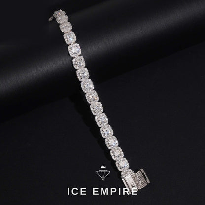 Iced Out 925 Silver Moissanite Cuban Chain