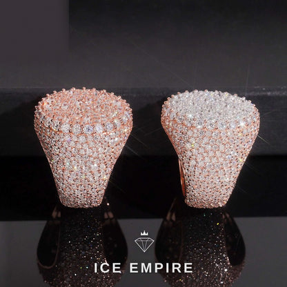 Iced Out 925 Silver Moissanite Ring