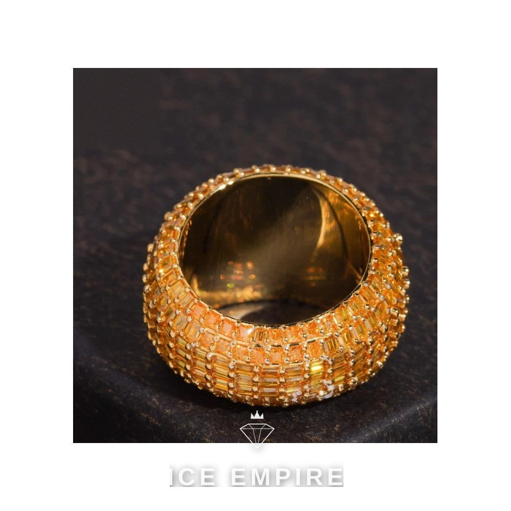 Iced Out Rose Gold Plated Moissanite Ring