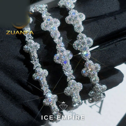 Iced Out Rose Gold Plated Moissanite Cuban Chain