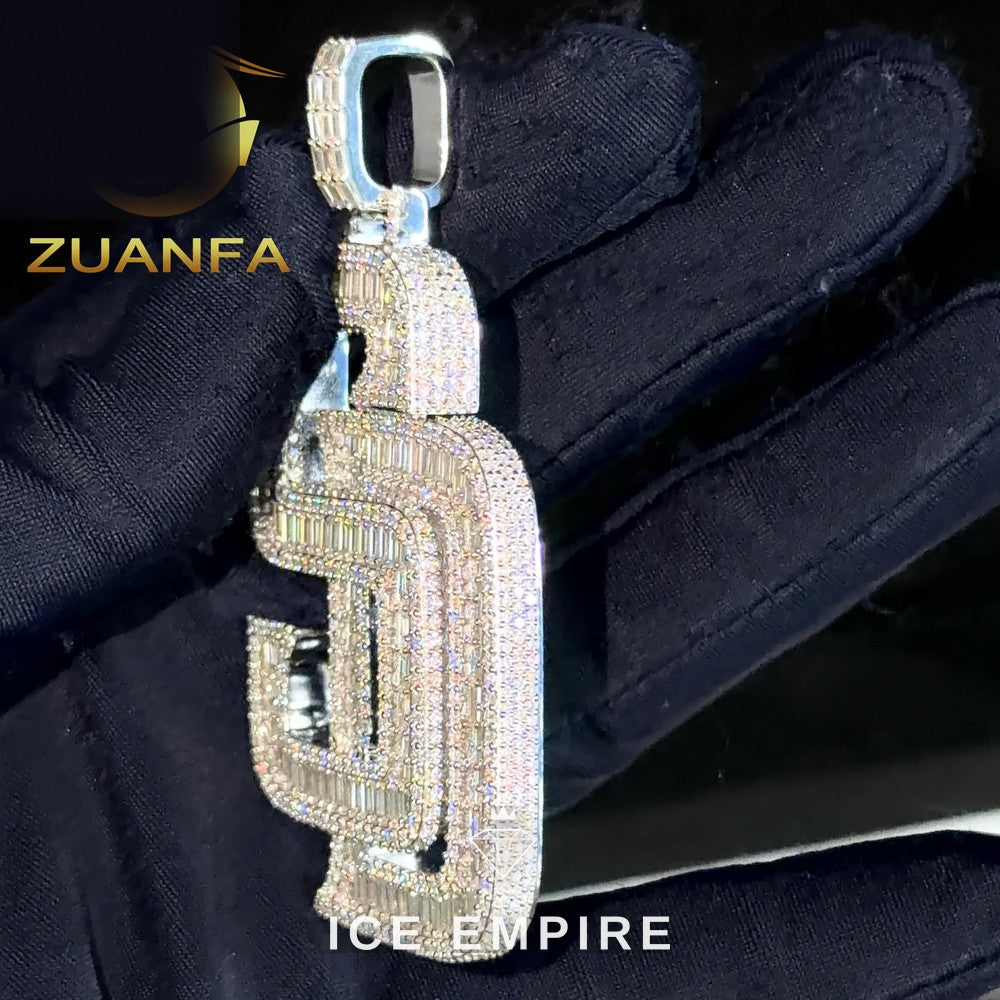 Iced Out Rose Gold Plated Moissanite Pendant