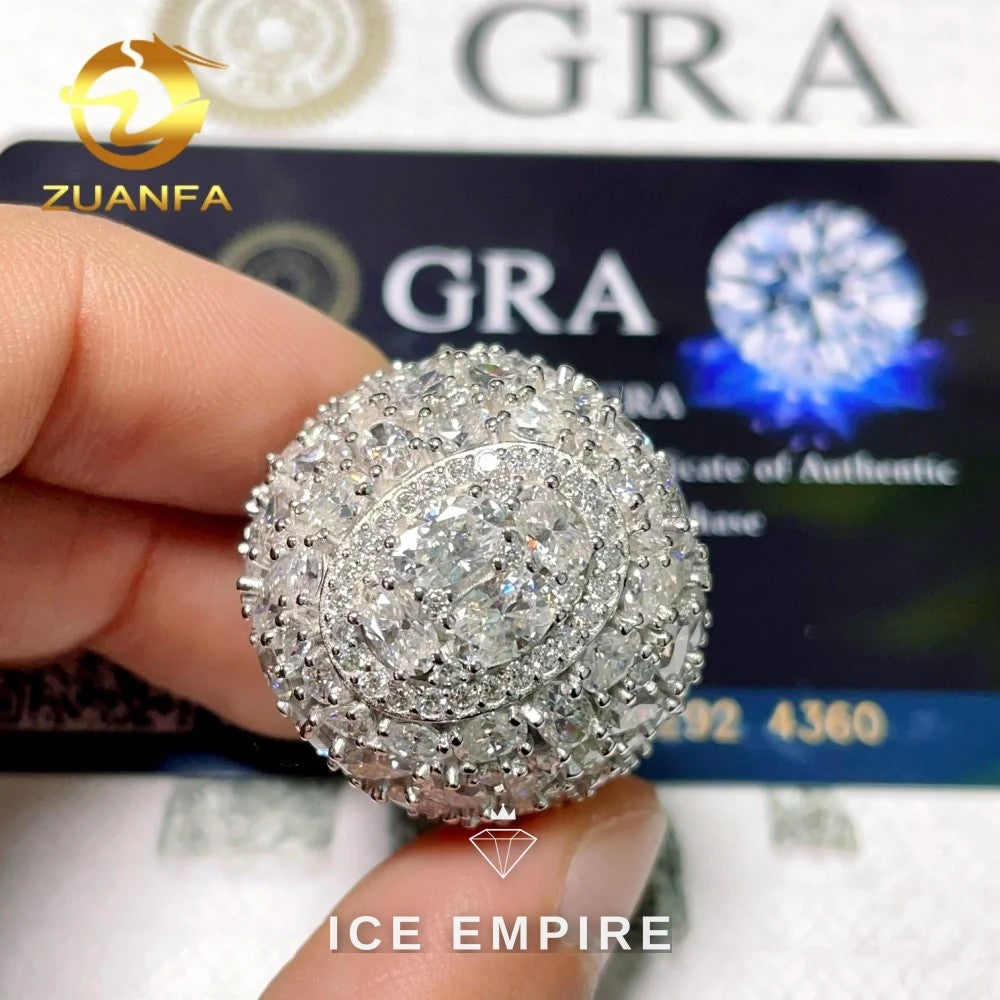 Iced Out Gold Plated Moissanite Ring
