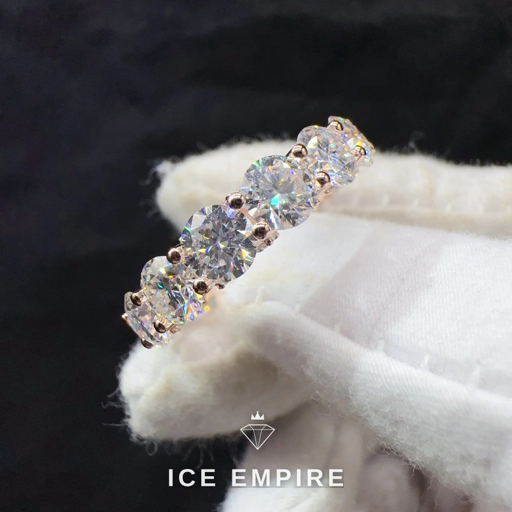 Iced Out 925 Silver Moissanite Ring