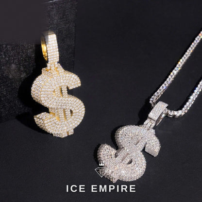 Iced Out Baguette 925 Silver Moissanite Pendant