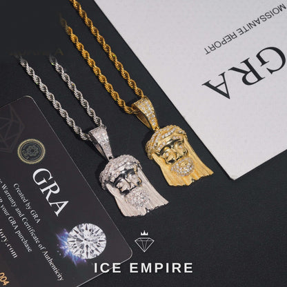 Iced Out Rose Gold Plated Moissanite Pendant