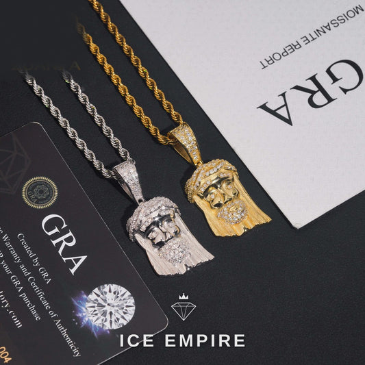 Iced Out Rose Gold Plated Moissanite Pendant