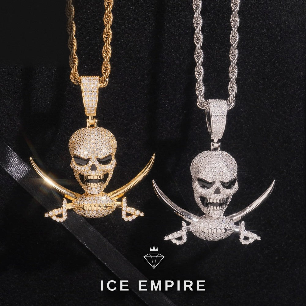 Iced Out Baguette Gold Plated Moissanite Pendant