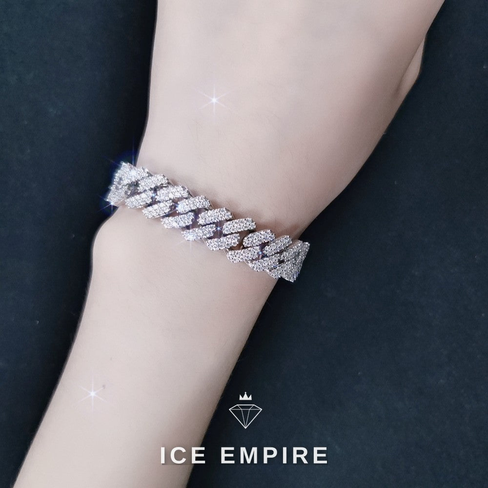 Iced Out 925 Silver Moissanite Bracelet