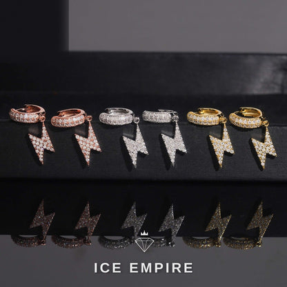 Iced Out Gold Plated Moissanite Hoop Earrings