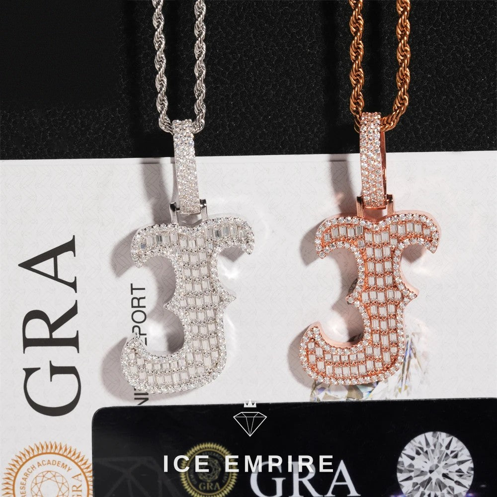 Iced Out Rose Gold Plated Pendant