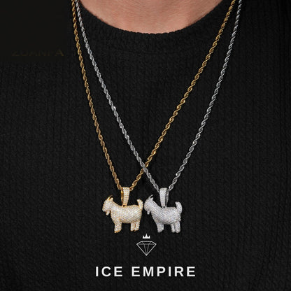 Iced Out Rose Gold Plated Moissanite Pendant
