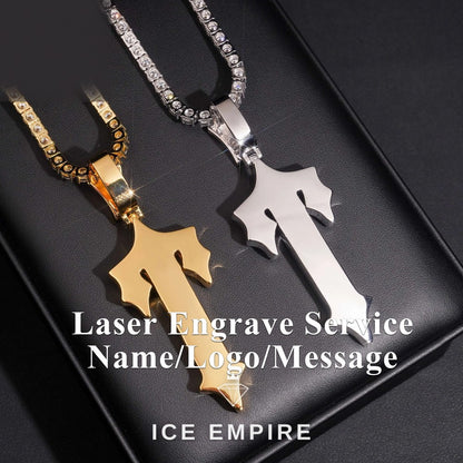 Iced Out Cross 925 Silver Moissanite Pendant