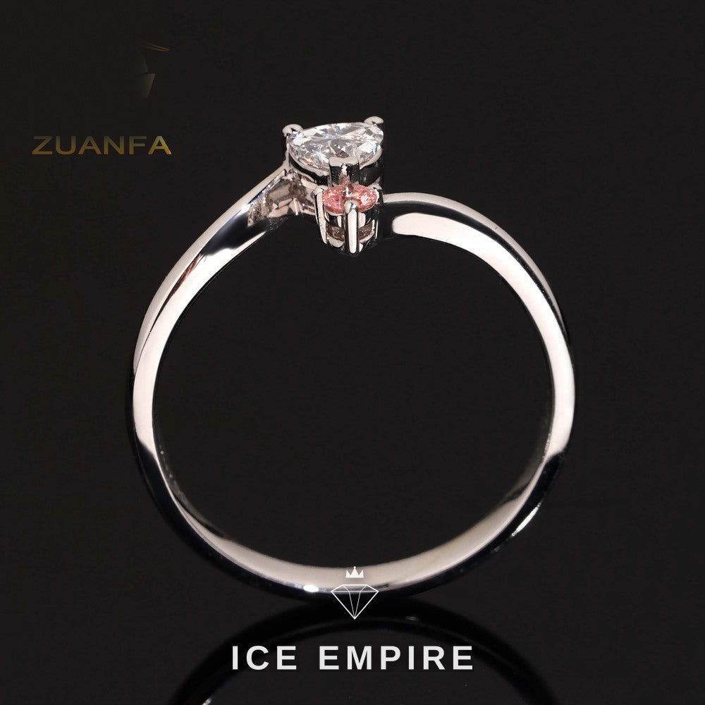 Iced Out Heart Gold Plated Lab Grown Diamond Wedding Band