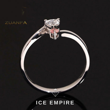 Iced Out Heart Gold Plated Lab Grown Diamond Wedding Band