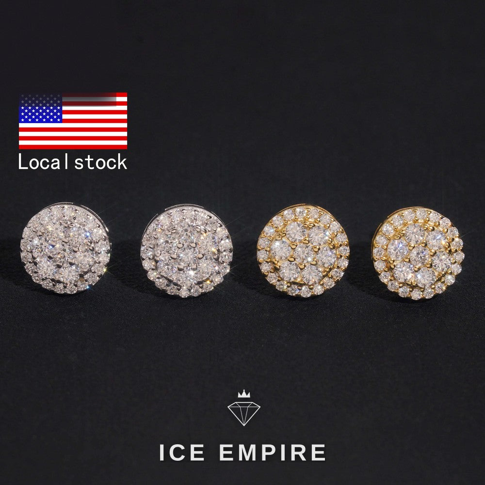 Iced Out Cluster 925 Silver Moissanite Earrings