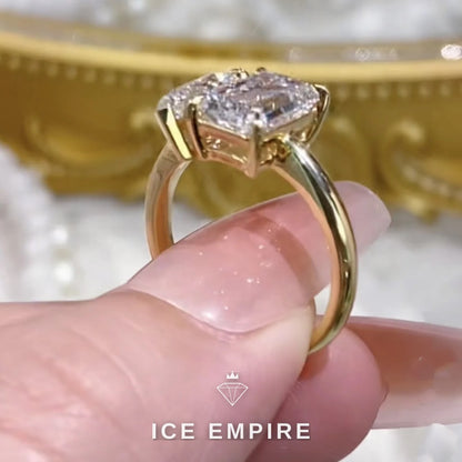 Iced Out 10K Gold Lab Grown Diamond Ring
