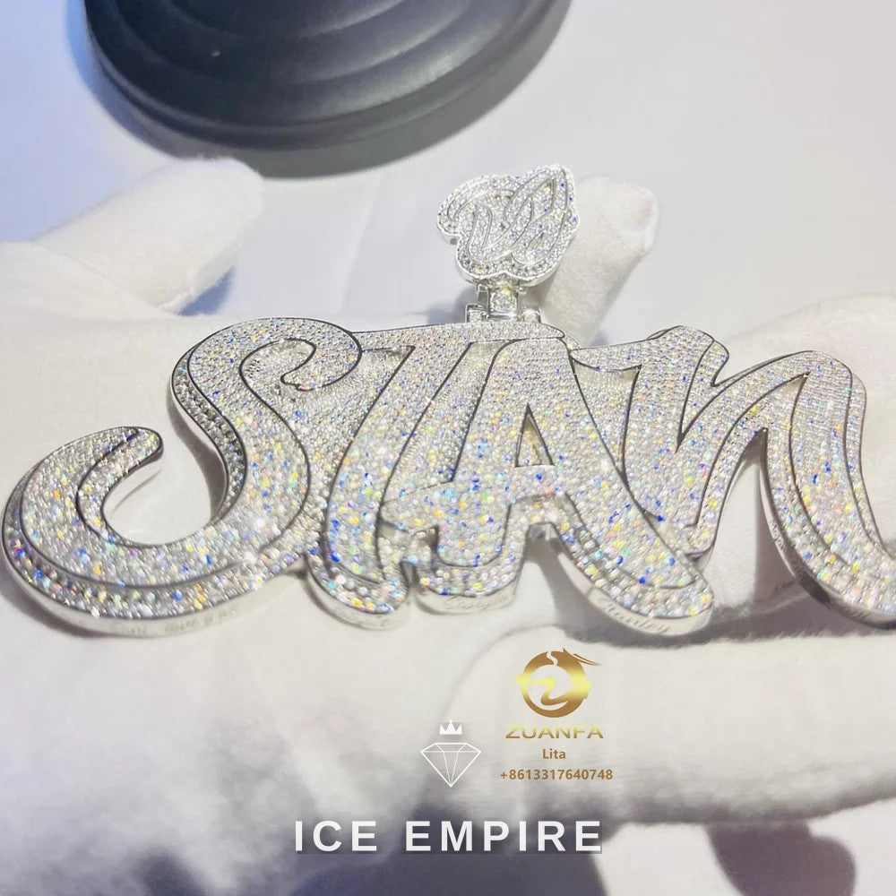 Iced Out 925 Silver Pendant