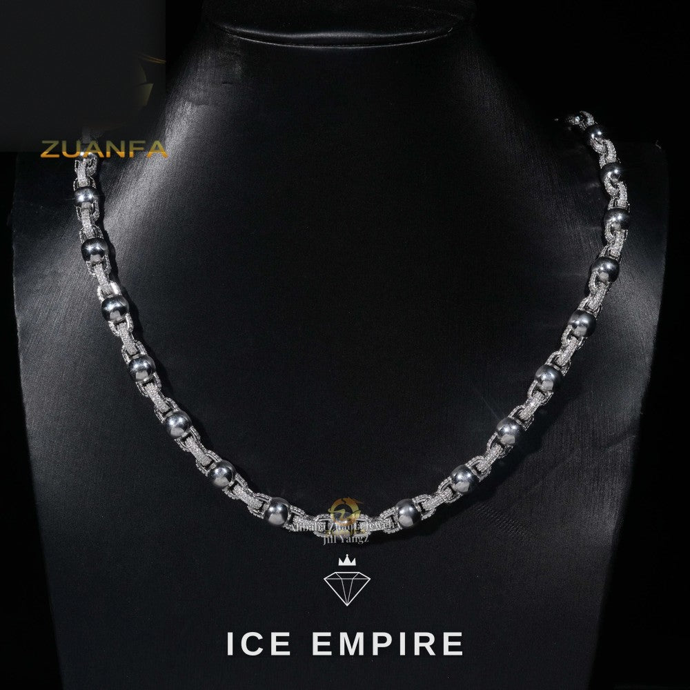 Iced Out Rose Gold Plated Moissanite Cuban Chain
