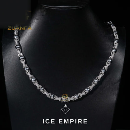 Iced Out Rose Gold Plated Moissanite Cuban Chain