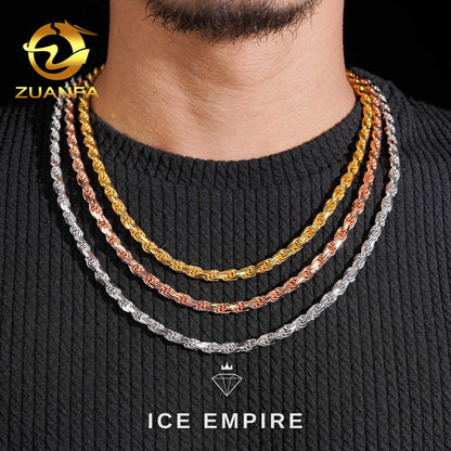 Iced Out Rose Gold Plated Moissanite Cuban Chain