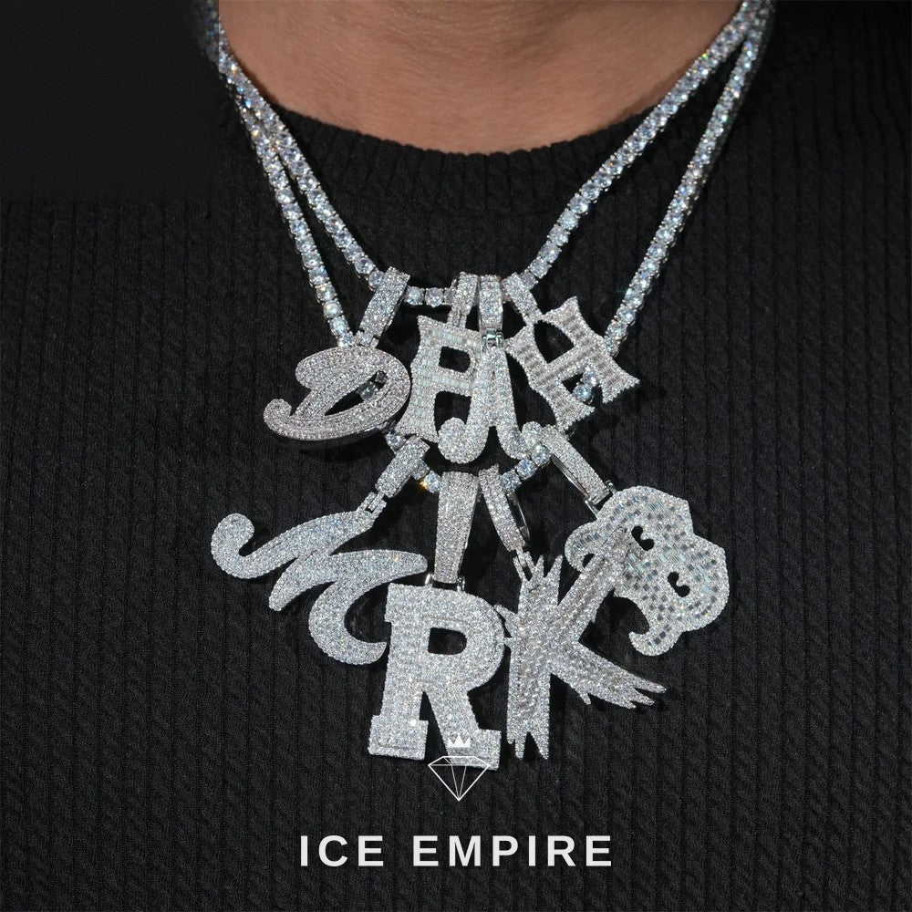 Iced Out 925 Silver Pendant