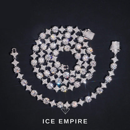 Iced Out Rose Gold Plated Moissanite Cuban Chain
