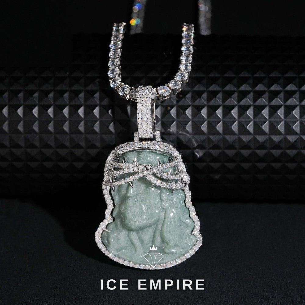 Iced Out Rose Gold Plated Moissanite Pendant