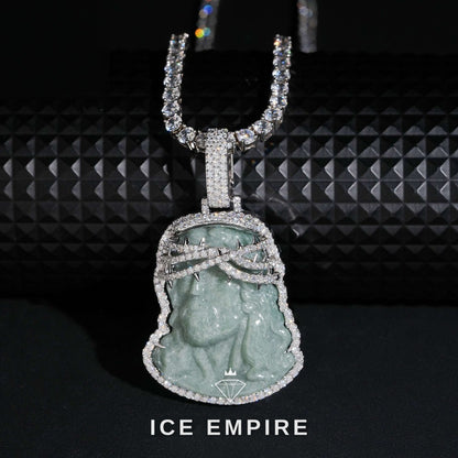 Iced Out Rose Gold Plated Moissanite Pendant