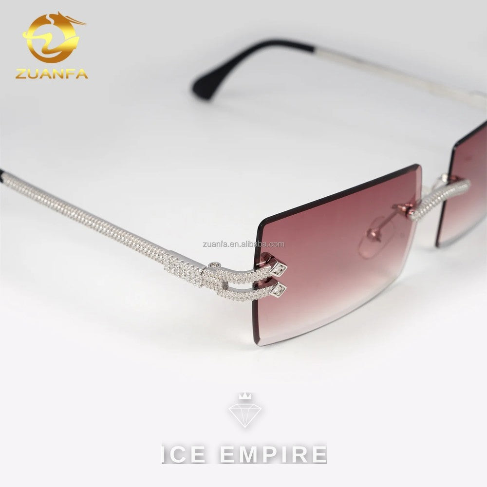 Iced Out 925 Silver Glasses