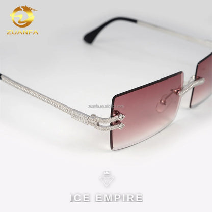 Iced Out 925 Silver Glasses