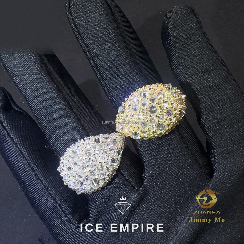 Iced Out Gold Plated Moissanite Ring