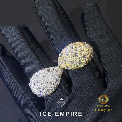 Iced Out Gold Plated Moissanite Ring