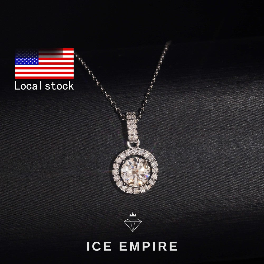 Iced Out Rose Gold Plated Moissanite Pendant