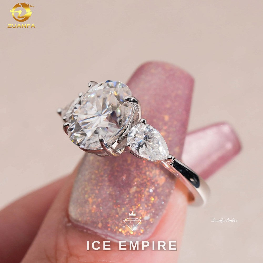Iced Out Gold Plated Moissanite Wedding Band