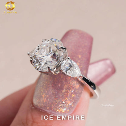 Iced Out Gold Plated Moissanite Wedding Band