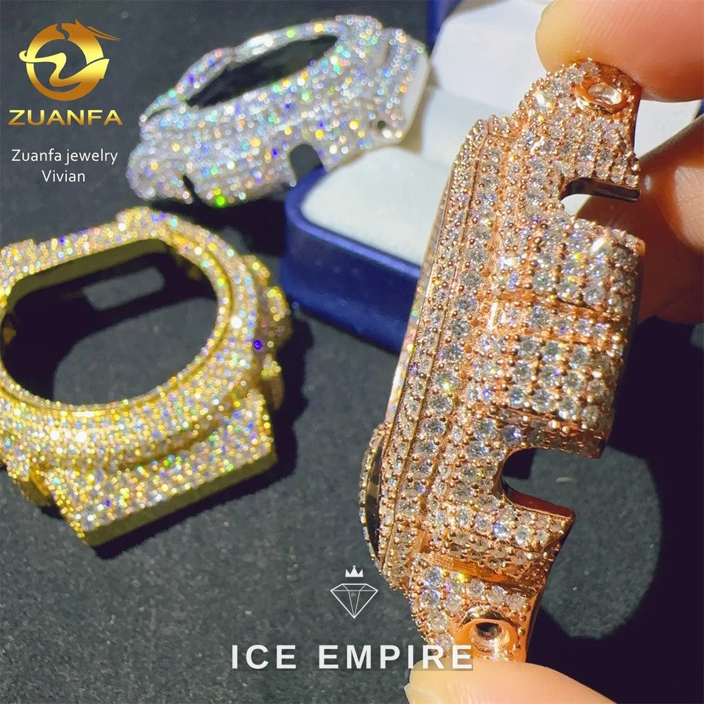 Iced Out 925 Silver Moissanite Watch