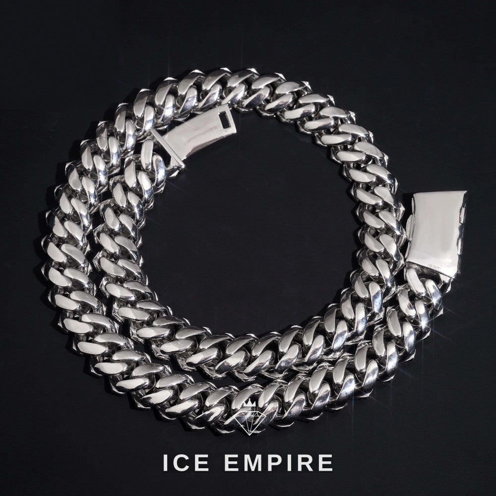 Iced Out Rose Gold Plated Moissanite Cuban Chain