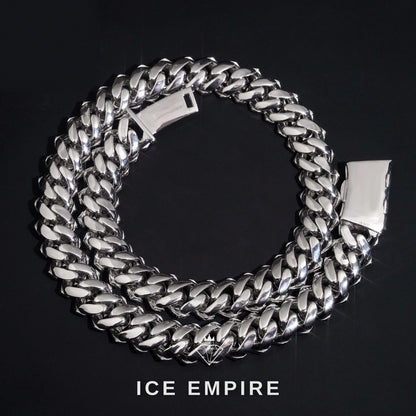 Iced Out Rose Gold Plated Moissanite Cuban Chain