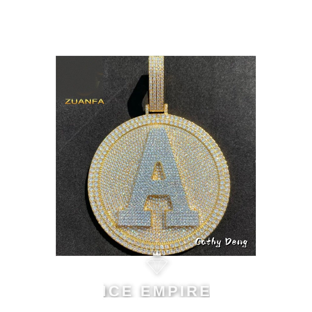 Iced Out Rose Gold Plated Moissanite Pendant
