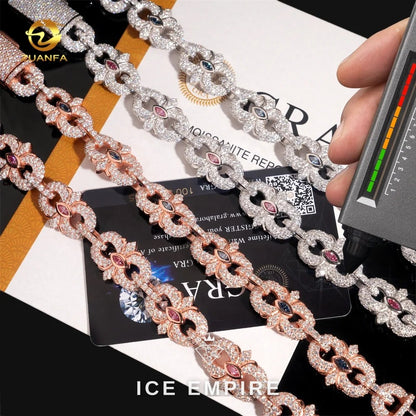 Iced Out Rose Gold Plated Moissanite Bracelet
