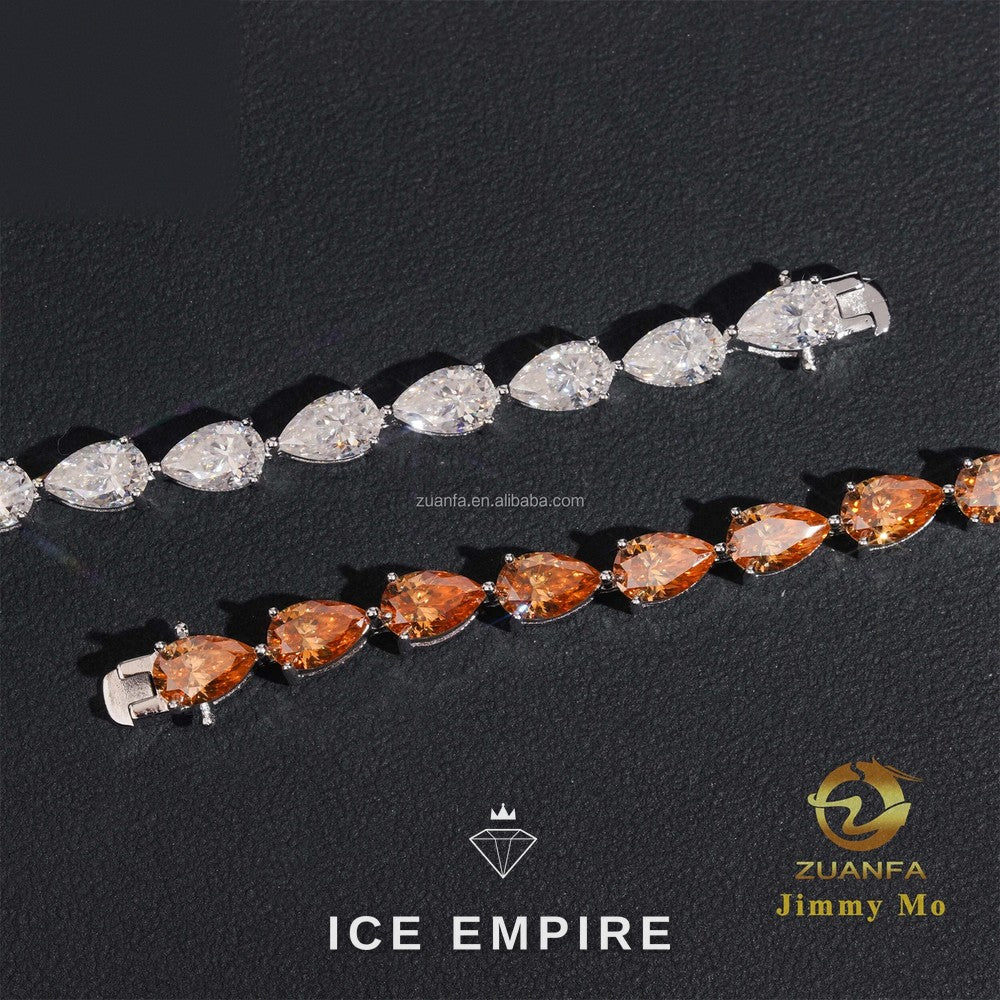Iced Out 925 Silver Moissanite Tennis Chain