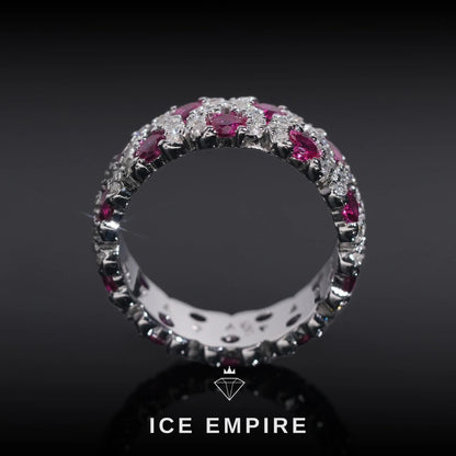 Iced Out 925 Silver Lab Grown Diamond Ring